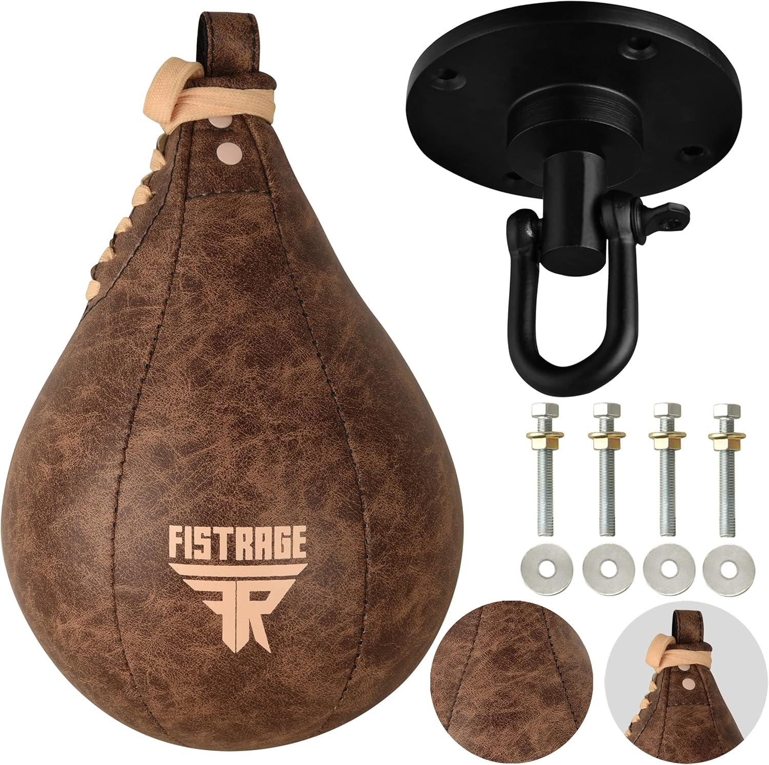 Speed Ball Boxing Bag Leather MMA Muay Thai Training Punching Dodge ...